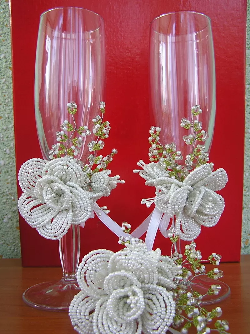 цветы из бисера, свадебные букеты из бисера на заказ. 5