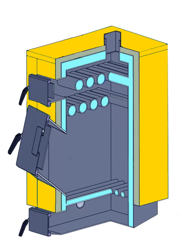 Котлы длительного горения на твердом топливе SanEco 10, 13, 17, 25 kwt
